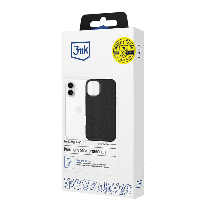 3mk Fortis MagCase for iPhone 16 - black