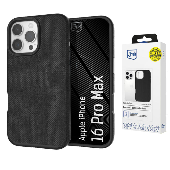 3mk Fortis MagCase for iPhone 16 Pro Max - Black
