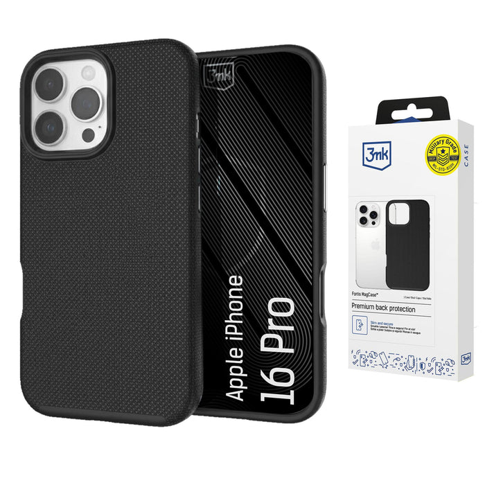 3mk Fortis MagCase for iPhone 16 Pro - Black