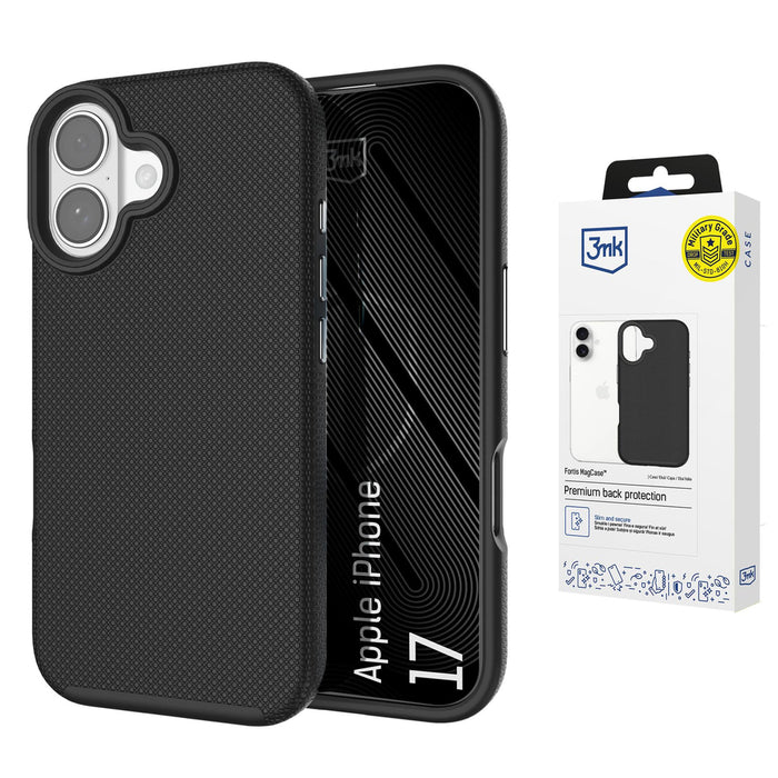 3mk Fortis MagCase for iPhone 17 - black