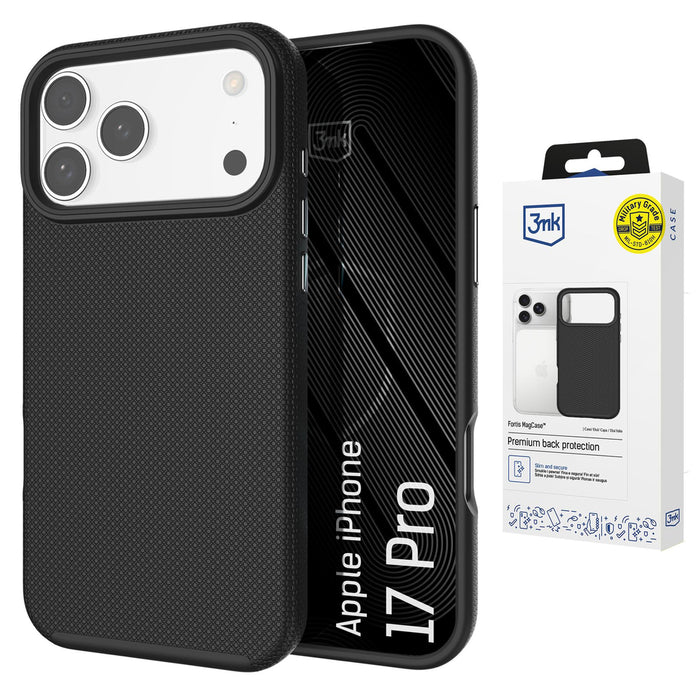 3mk Fortis MagCase for iPhone 17 Pro - Black