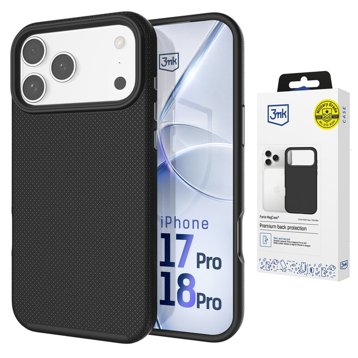 3mk Fortis MagCase for iPhone 17 Pro - Black