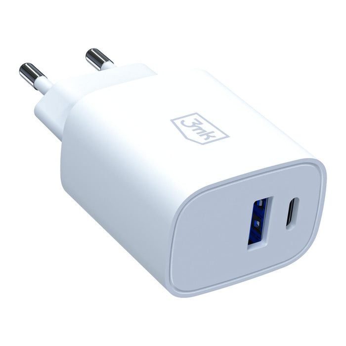 3mk FlowPower 25W 1A1C PD QC4+ Wall Charger - White