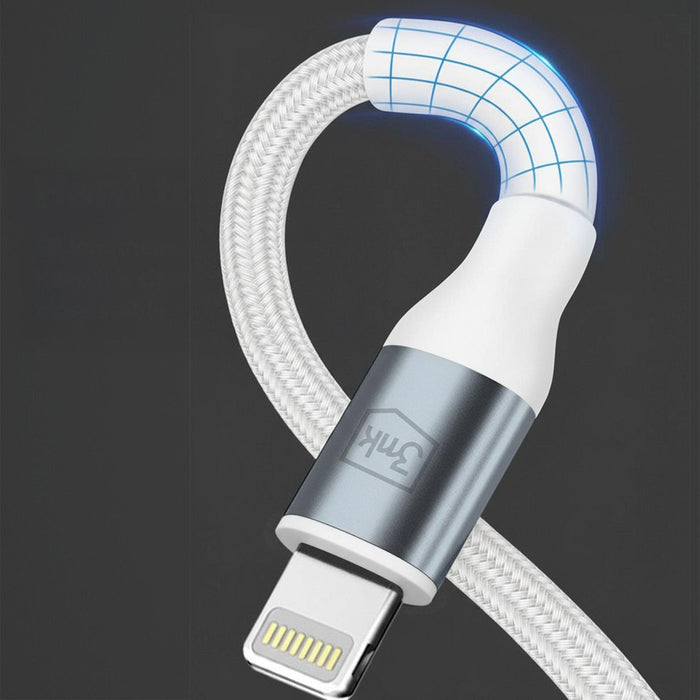 3mk Hyper Cable N-SERIES USB-C / Lightning 3m PD 3.0 9V/3A 27W - white