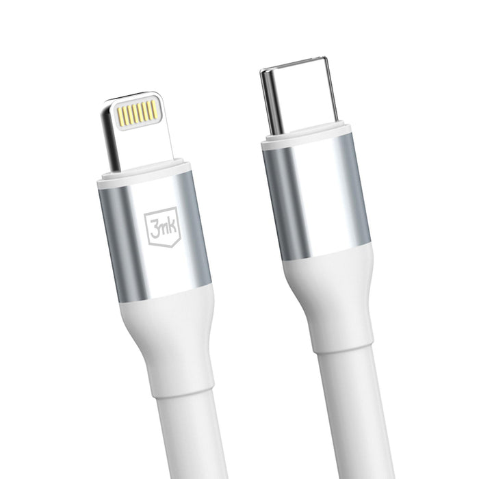 3mk Hyper Cable N-SERIES USB-C / Lightning 3m PD 3.0 9V/3A 27W - white