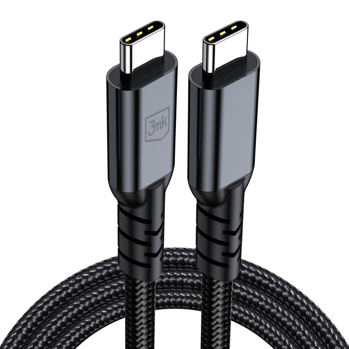 3mk Hyper Cable N-SERIES USB-C / USB-C Thunderbolt 4 2m 48V / 5A 40Gb/s 240W 8K60Hz - black