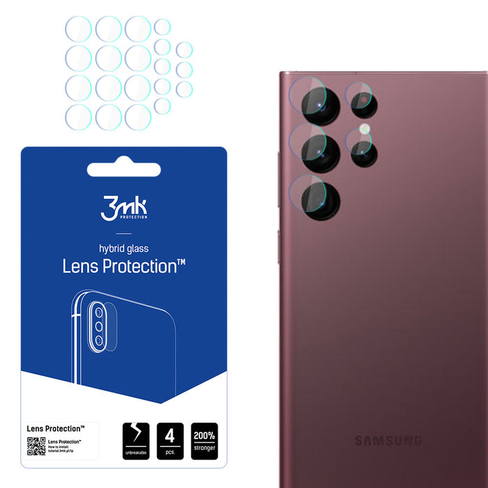 3mk Lens Protection™ Hybrid Camera Lens Glass for Samsung Galaxy S22 Ultra 5G