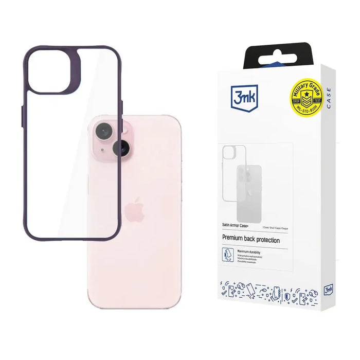 3mk Satin Armor Case+ Purple for Apple iPhone 15 - transparent - *Kategoria tymczasowa<<<HurtelXML