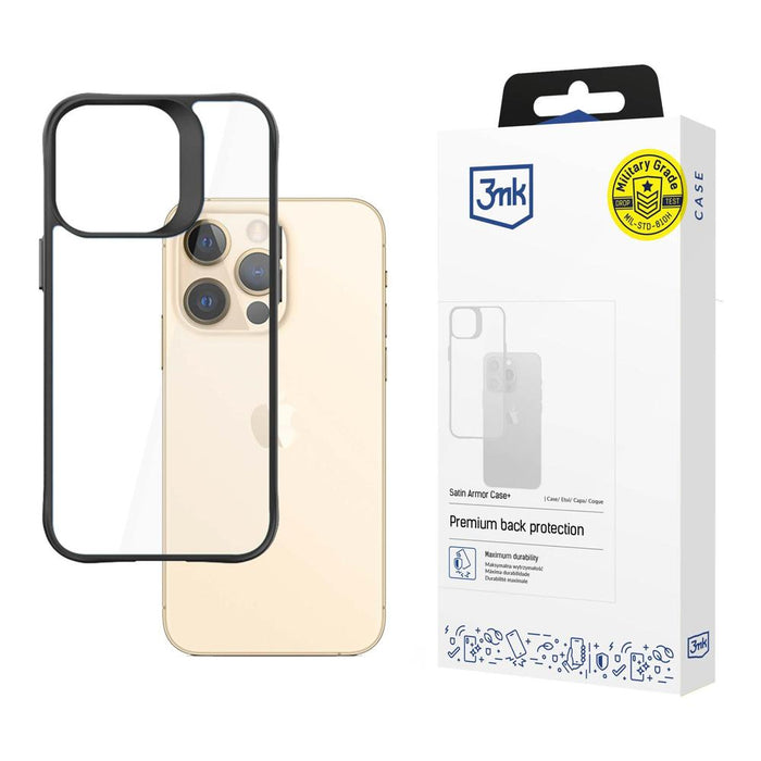 3mk Satin Armor Case+ Series iPhone 13 Pro - Black - *Kategoria tymczasowa<<<HurtelXML