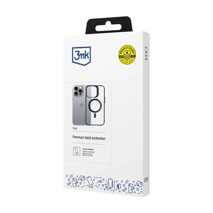 3mk Satin Armor MagCase with MagSafe iPhone 16 Pro Max - Clear with Black Frame - *Kategoria tymczasowa<<<HurtelXML