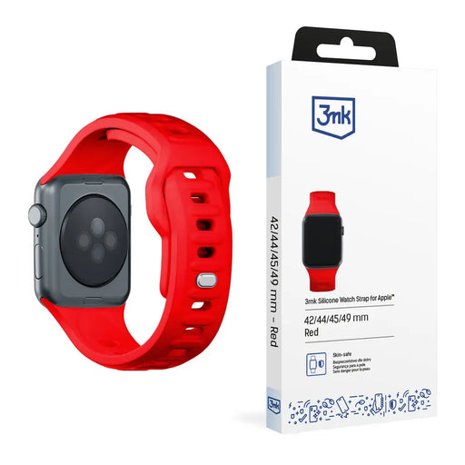 3mk Silicone Watch Strap for Apple Watch 42 / 44 / 45 / 49 mm - red - *Kategoria tymczasowa<<<HurtelXML