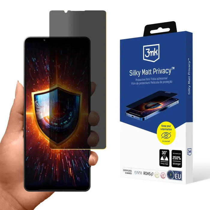 3mk Silky Matt Privacy Protective Film for Sony Xperia 1 V - Cell phone protection film<<<HurtelXML