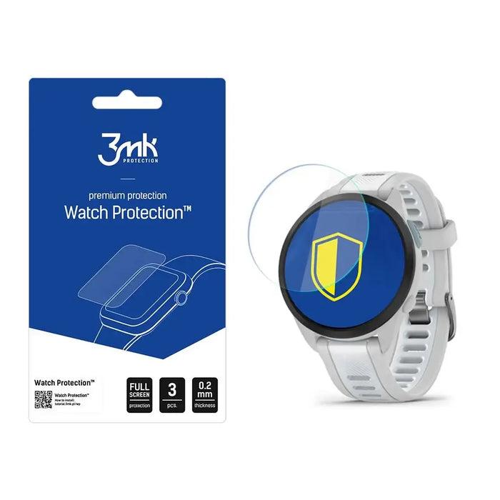 3mk Watch Protection™ hybrid glass v. FlexibleGlass Lite on Garmin Forerunner 165 - Cell phone tempered