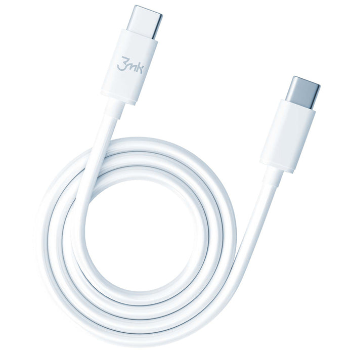 3mk Hyper Cable USB-C / USB-C 100W 2m - white