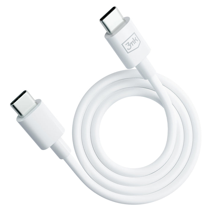 3mk Hyper Cable USB-C / USB-C 100W 1.2m - white