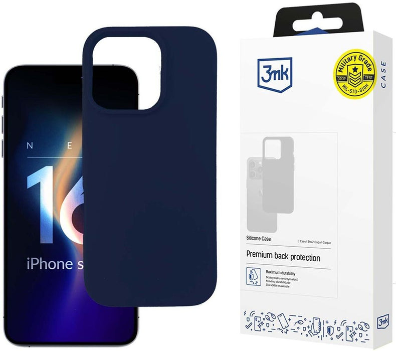 3mk Silicone Case for iPhone 16 Pro - Navy Blue