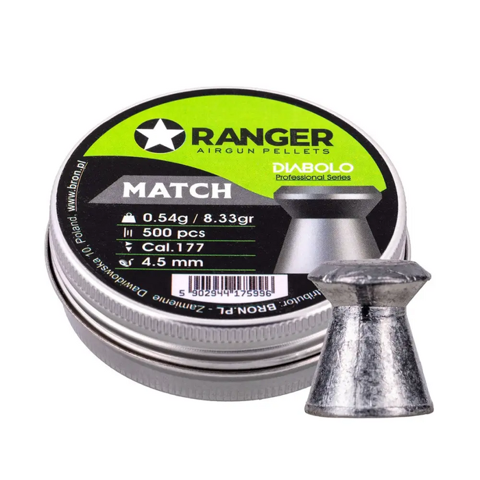 4.5 mm RANGER Diabolo Professional Match flat 500 shot - Air gun pelletsSTZ-SDW<<<ShootingSTZ<<<ActionPL