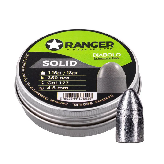 4.5 mm RANGER Diabolo Professional Solid semi-round shot 350 rounds. 1,15 g - Air gun