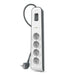 4-socket plugboard with power switch Belkin BSV400VF2M White - Разклонители<<<Електроника Периферни и резервни