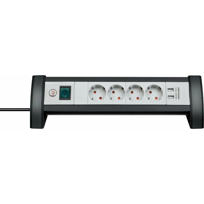 4-socket plugboard with power switch Brennenstuhl Premium-Office-Line 3600 W Black USB x 2 (1,8 m) - Електроника