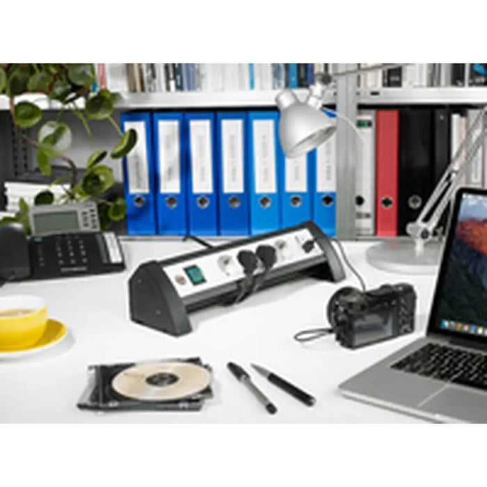 4-socket plugboard with power switch Brennenstuhl Premium-Office-Line 3600 W Black USB x 2 (1,8 m) - Електроника