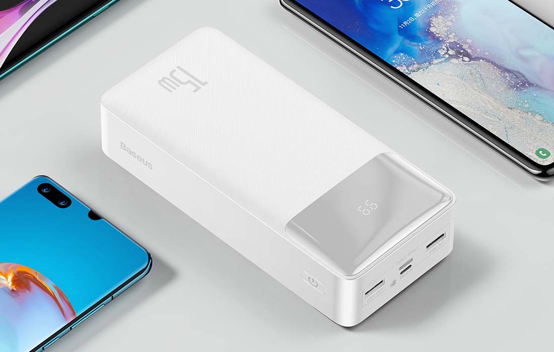 Powerbank Baseus Bipow 30000mAh 15W (white)