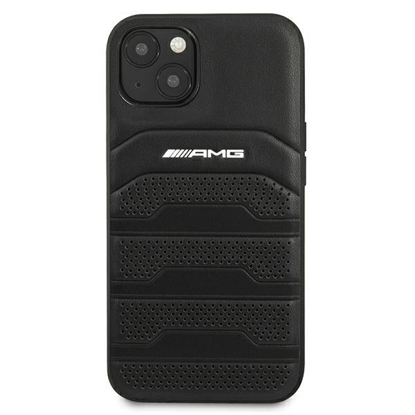 AMG Leather Debossed Lines case for iPhone 13 mini - black - Cell phone cases and covers<<<HurtelXML