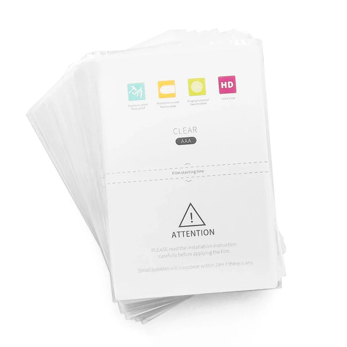 50 pcs Ultra-Clear Auto repair Hydrogel Screen Protector (18cm x 12cm) - Cell phone protection film<<<HurtelXML