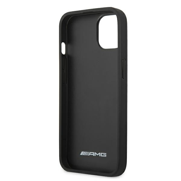 AMG Leather Debossed Lines case for iPhone 13 mini - black - Cell phone cases and covers<<<HurtelXML