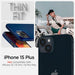 Spigen Thin Fit iPhone 15 Plus Case - Blue - Cell phone cases and covers<<<HurtelXML