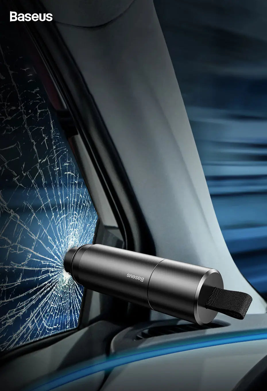 Baseus Sharp Tool Safety Hammer (Window-breaking + Safety belt cutting) Grey