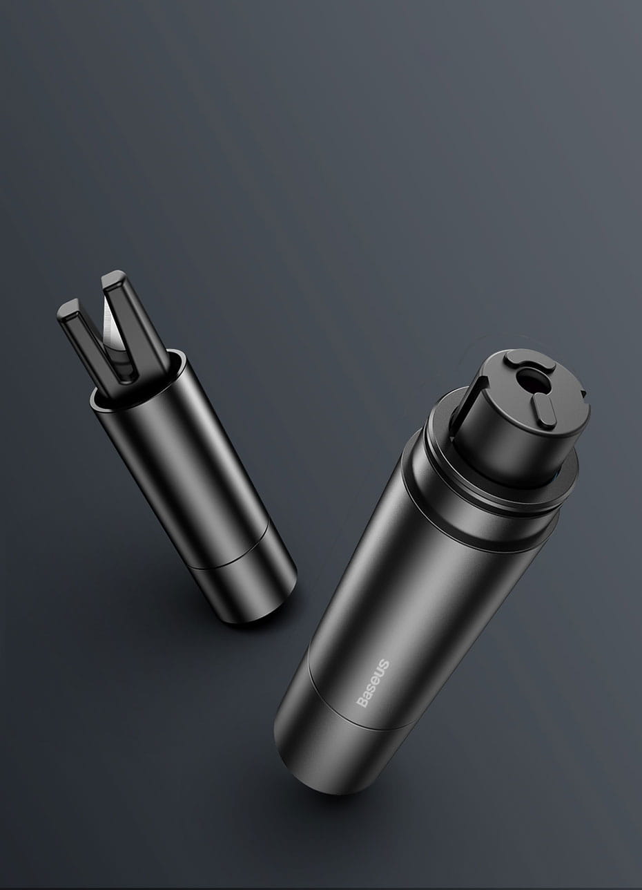 Baseus Sharp Tool Safety Hammer (Window-breaking + Safety belt cutting) Grey