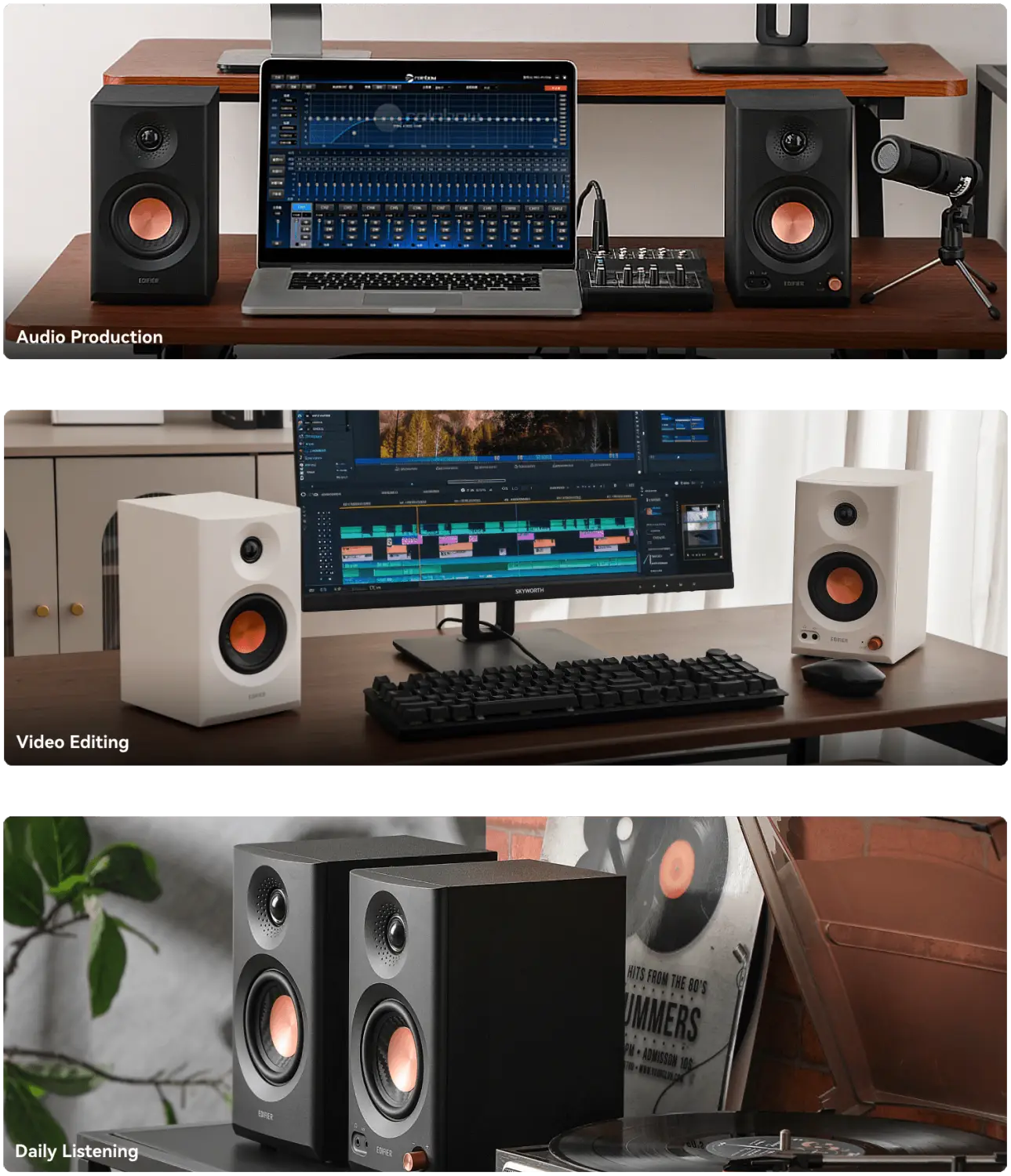 Edifier Powered Studio Monitor Speakers MR3 White