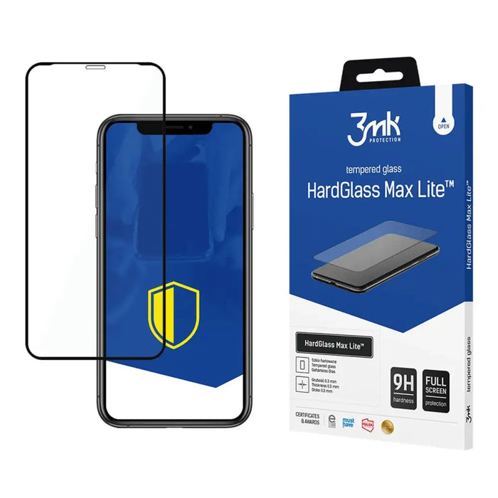 9H 3mk HardGlass Max Lite™ glass for iPhone X / XS / 11 Pro - Cell phone tempered glass<<<HurtelXML