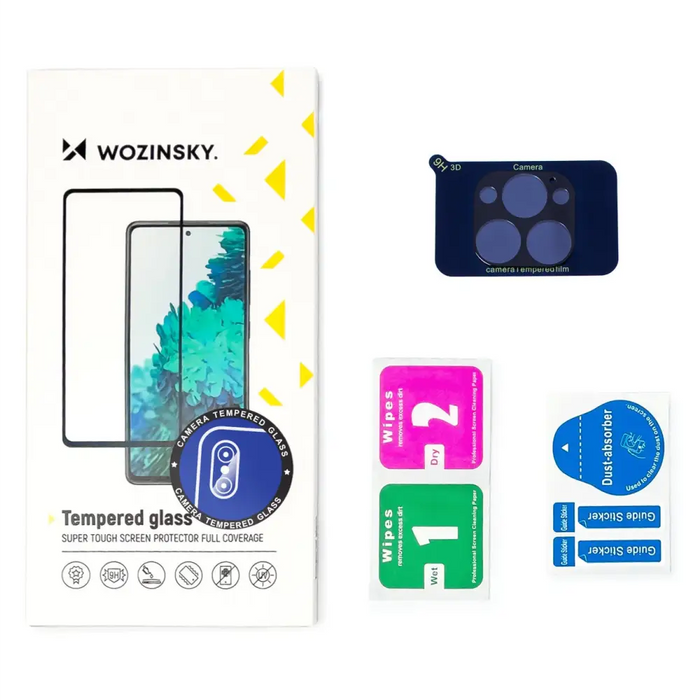 9H tempered glass for iPhone 15 Wozinsky Full Camera Glass - black - Cell phone tempered glass<<<HurtelXML