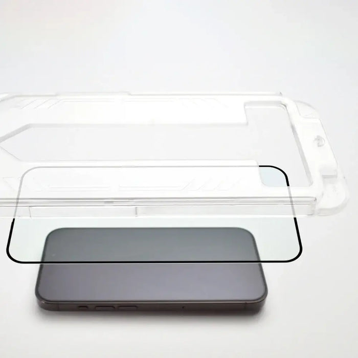 9H tempered glass with mounting frame for iPhone 13 Pro Wozinsky Premium Glass - black - Cell phone tempered