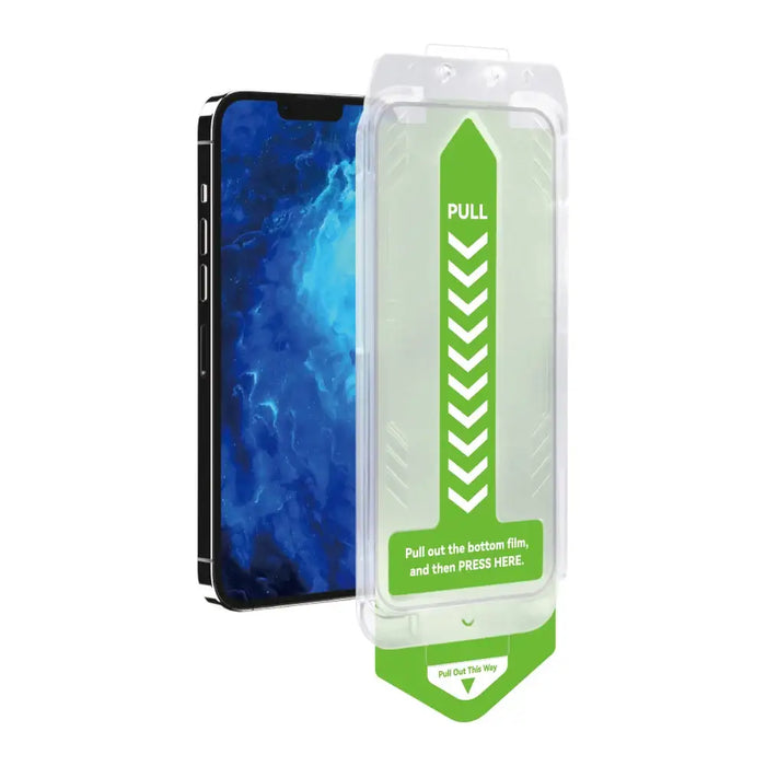 9H tempered glass with mounting frame for iPhone 13 Pro Wozinsky Premium Glass - black - Cell phone tempered
