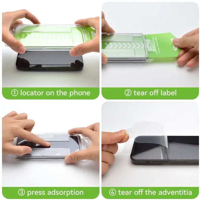 9H tempered glass with mounting frame for iPhone 14 Pro Max Wozinsky Premium Glass - black - Cell phone tempered