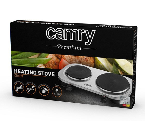 Camry CR 6511 stove Freestanding Black,Stainless steel Electric