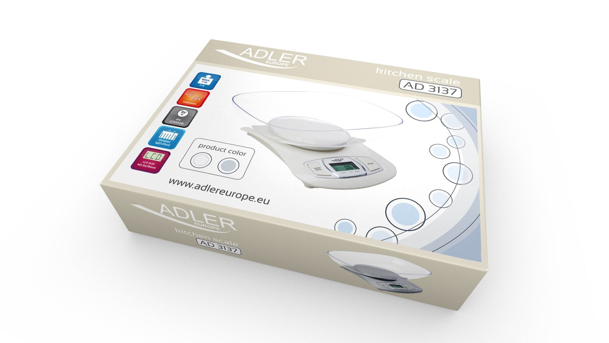 Adler AD 3137s Silver Countertop Electronic kitchen scale