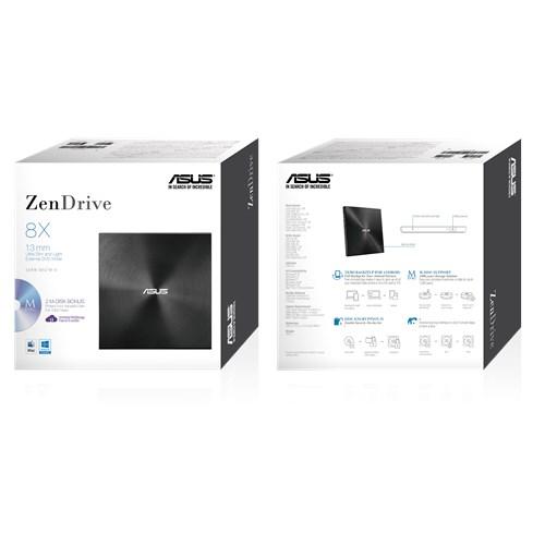 External USB DVD writer ASUS ZenDrive U7M Ultra-slim, USB 2.0, Black