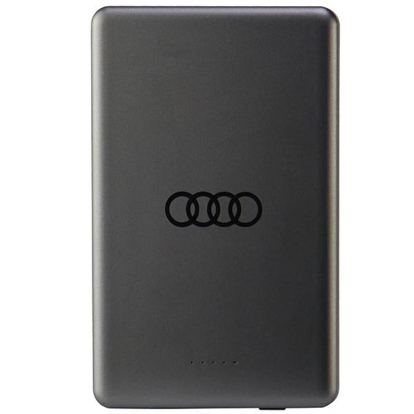 Powerbank Audi Big Logo MagSafe inductive 15W 5000mAh - gray
