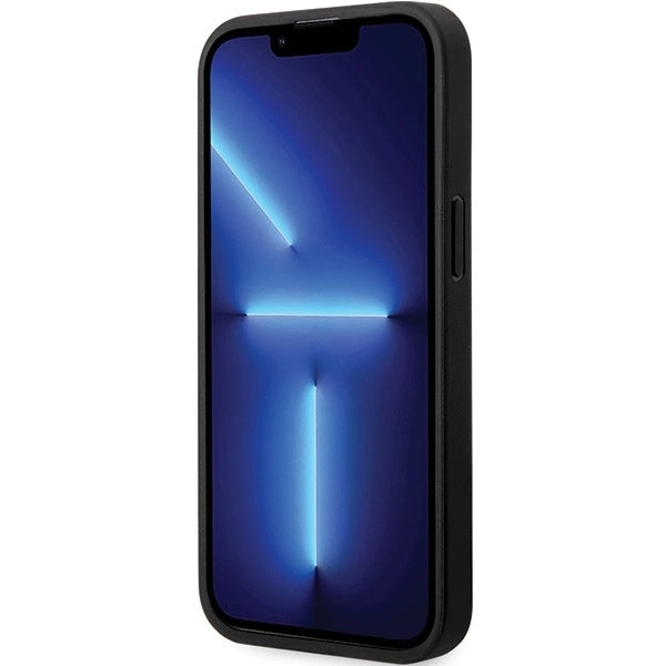 Case BMW BMHCP13X22NBCK iPhone 13 Pro Max 6.7" black/black hardcase Leather Carbon