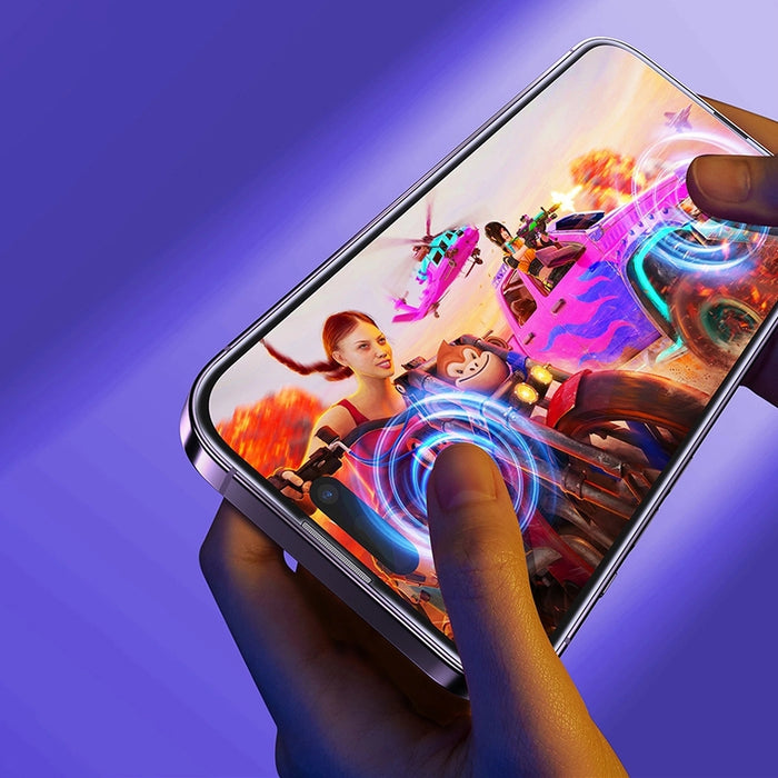 Baseus Set of 2x Tempered Glass for iPhone 14 Pro Full Screen with Speaker Cover 0.3mm + Mounting Frame