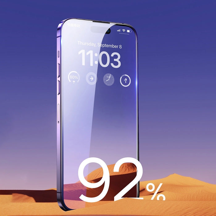 Baseus Full Screen Tempered Glass for iPhone 14 Pro with Speaker Cover 0.3mm + Mounting Frame