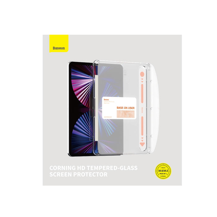 Baseus Crystal tempered glass for iPad 10.2'' (2019/2020/2021) / iPad Air 3 10.5'' + mounting kit - transparent