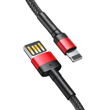 Baseus Cafule Double-sided USB Lightning Cable 2,4A 1m (Black+Red)