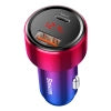 Baseus Magic USB + USB-C QC 4.0 PD 45W car charger (red-blue).