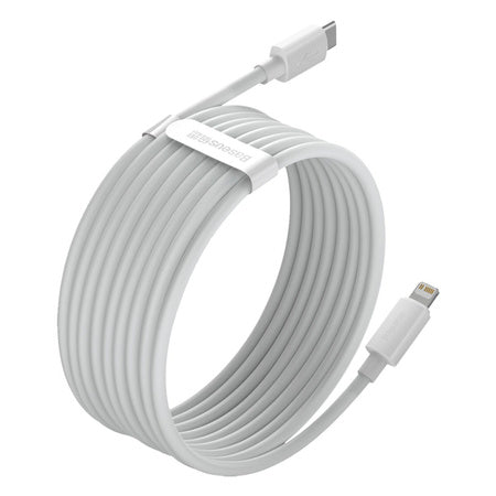 Baseus Simple Wisdom Data Cable Kit USB-C to Lightning PD 20W (2PCS/Set) 1.5m White