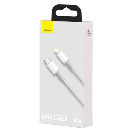 Baseus High Density Braided Cable Type-C to Lightning, PD,  20W, 1m (white)
